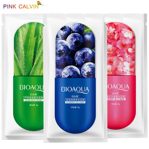 BIOAQUA Skin Care Jelly Mask Face Care Aloe Vera Blueberry Cherry Blossom Optional Moisturizing Facial Serum Sleep Jelly