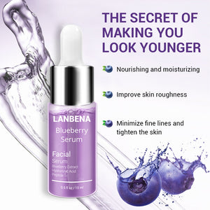 LANBENA Blueberry Hyaluronic Acid Serum Essence Oil Mask Moisturizing Whitening Anti-Aging Anti Wrinkle Skin Care Lines Whitenin