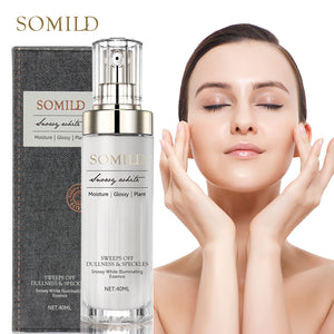 SOMILD Luxury Korean Cosmetics Snowy White Face Serum Whitening Women Firming Emulsion Plant Essence Skin Care Wrinkle Cream